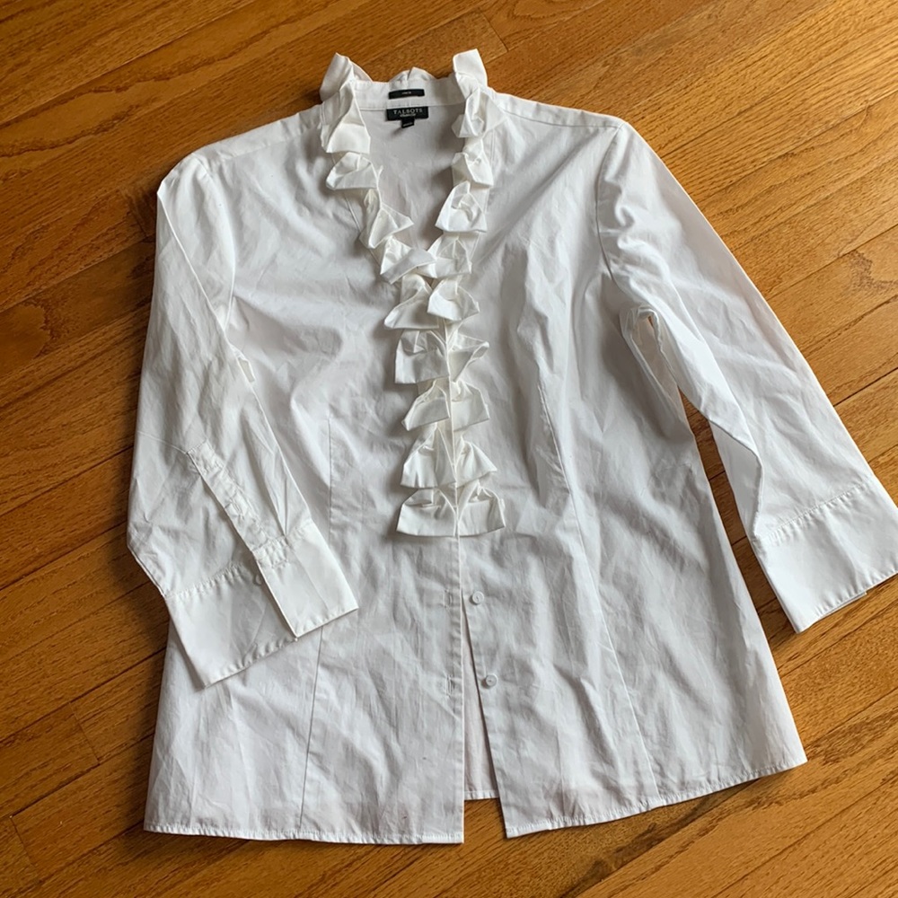 Talbots Ruffle-collar blouse, 10